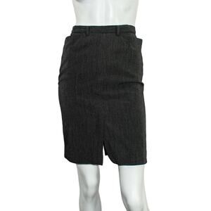 Agnes b. Paris Pencil Skirt Black striped Made in France size 36